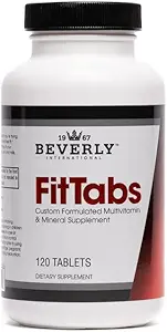 Beverly International Fit Tabs 毎日のマルチビタミン/ミネラルと鉄のペプトン酸塩、120 錠。(30 のサービング) 注目 違い。 健康上の利点を逃さないでください。 あなたの心と身体が優先されます。