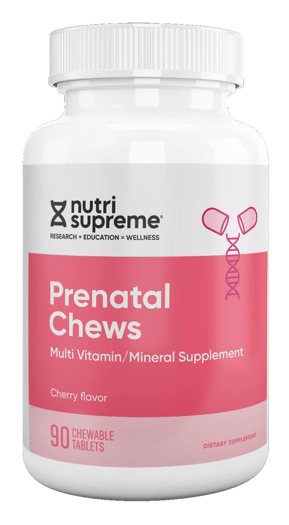Nutriの最高の胎児のビタミン、800のMCGの女性のためのChewableの胎児のビタミン、鉄、コザール、チェリーの味、90の計算が付いている完全な妊娠のMultivitamin