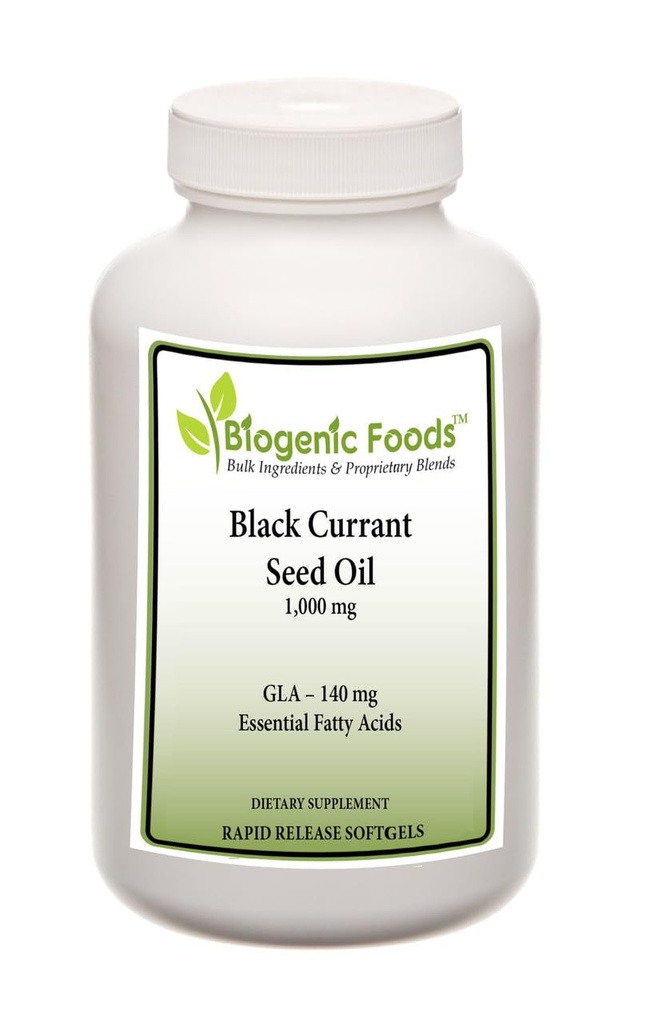 ブラックカラント種子油 - 天然由来GLAのエッセンシャル脂肪酸140mg - 1,000mg