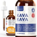 Rejuvica Health Kava Kava Root Extract Supplement - アクティブKava Kava - 強力なリラックス&カルム - 液体エキス - パイパーMethysticum - 高貴な品種 - 自然にKavalactonesを占有 - 48 サービング