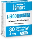スーパースマートL-Ergothioneineサプリメント 1日あたり5mg(高度抗酸化剤) | 非GMO - 30ベジタリアンカプセル