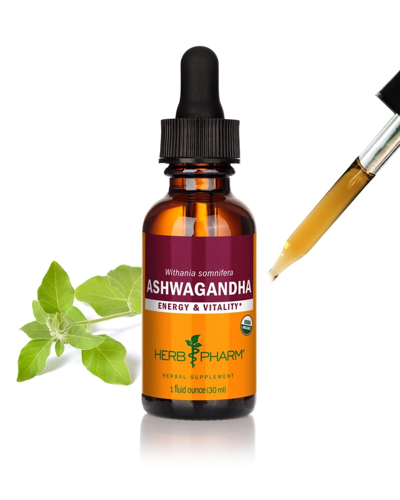 ハーブ Pharm はエネルギーおよび活力、穀物、有機性 Cane アルコール、1 つの Ounce のための有機性 Ashwagandha のエキスを証明しました