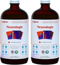 LIQUIDHEALTH Neurologic Focus Supplement - Brain Booster Nootropic Supplement for Cognitive Function, Memory & Focus with Ginkgo Biloba, Choline, L-Theanine & Phosphatidylserine - USA Made (2 Pack)