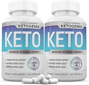 (2パック)Ketogenix Keto Pills 1275MG新しく改良された方式はApple Cider Vinegarの余分バージンのオリーブオイルの粉の緑茶の葉120のカプセルを含んでいます