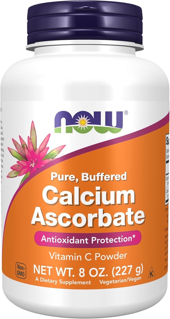 NOW Foods Supplements, Calcium Ascorbate Powder, Buffered, Antioxidant Protection*, 8-Ounce
