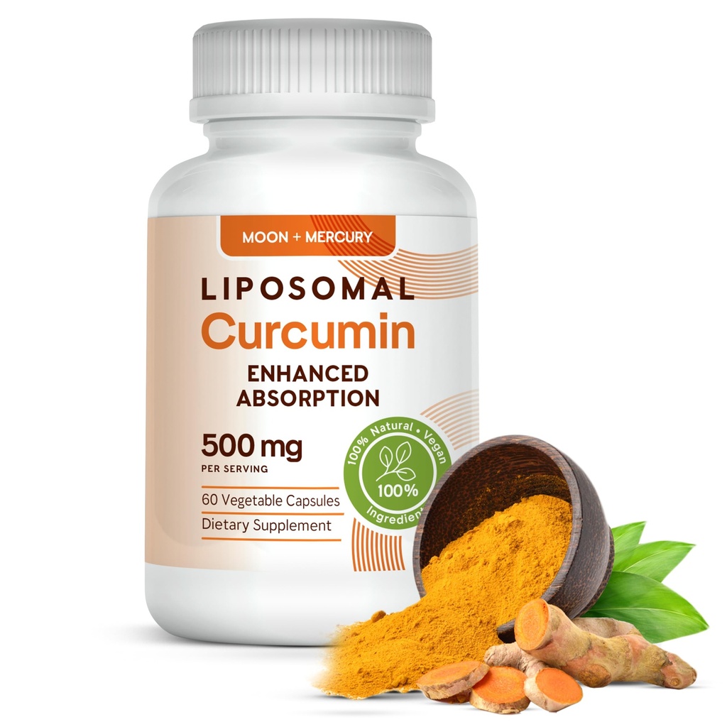 Liposomalのターメリックのクルクミン500mg - 60のターメリックのクルクミンはカプセルを補います