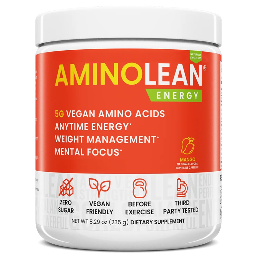 RSP NUTRITION AminoLean の自然なプレワークアウトの粉、人工的なダイス、ビーガン BCAAs および重量管理無しの Sucralose の自由なアミノ エネルギー、マンゴ、25 のサーブ