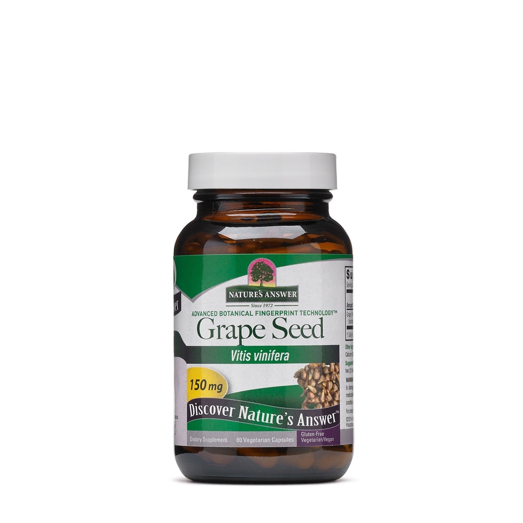 Nature's Answer Grape Seedベジタリアンカプセル、60カウント
