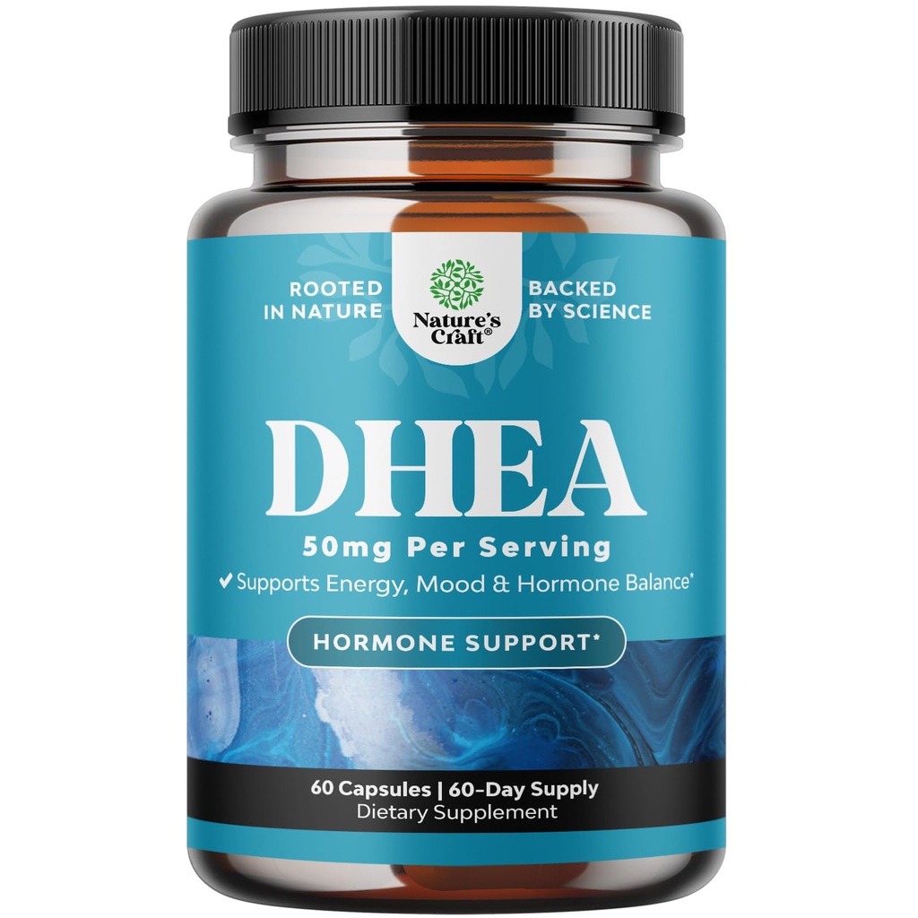 女性及び人のためのDHEAの補足-ホルモンのバランスのための純粋なDHEA 50mgは、気分安定性、頭脳機能、免疫システム、エネルギー及び豊饒を改善します-大人のためのDehydroepiandrosteroneのカプセル- 60 Ctを改良します