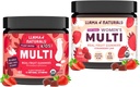 Llama Naturals Real Fruit Multivitamin Gummies | Kids & Women's 全フードベースのビタミン | No Add Cane Sugar | オーガニック、ビーガン、Chewable | 90カラット & 120カラット | Strawberry