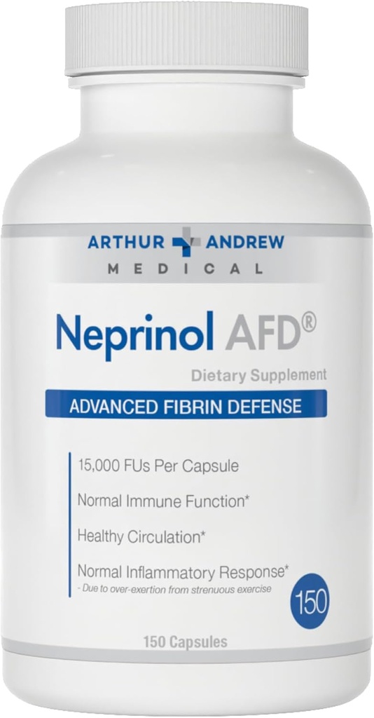 Arthur Andrew Medical, Neprinol AFD, Multi Enzyme Blend with Serrapeptase & Nattokinase, 150 Count (Pack of 1)