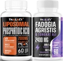 Fadogia Agrestis 1400mgおよびTongkat Ali 1000mgのPhosphatidicの酸2000mg最高の強さ、エネルギー及び筋肉建物の束