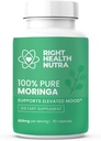 右の健康Nuttra - 100%の純粋なMoringa 800mg - 60のカプセル-より明るい気分のための食事療法の補足、高められた集中および強化された記憶-ビタミン、鉱物および栄養物の栄養物と