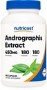 Nutricost Andrographis Extract 450mg、180ベジタリアンカプセル - 非GMO&グルテンフリー