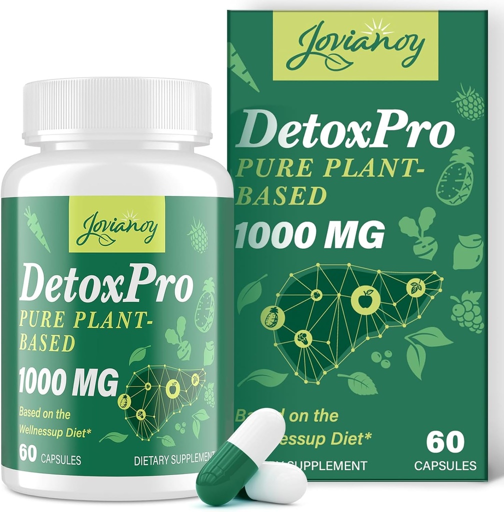 2000 MG Plant-Based Detox Cleanse – Natural Toxin Flush for Liver, Gut & Colon – Antioxidant & Digestive Support – Zeolite Detox – Fast-Acting Detox Complex for Women & Men – 60 Capsules