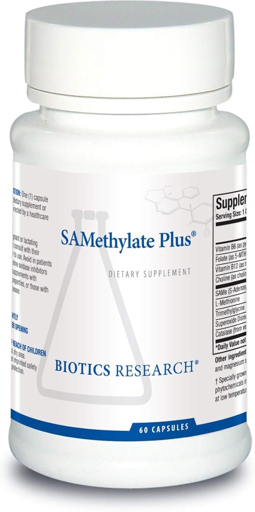 バイオティクスの研究は5MTHF、ビタミンB12のMethylcobalamin、LのMethionine、コリンのBitartrate、Trimethylglycine 60のカプセルとしてFolateのプラス、気分および睡眠サポート、脳の健康、酸化防止剤を合わせます