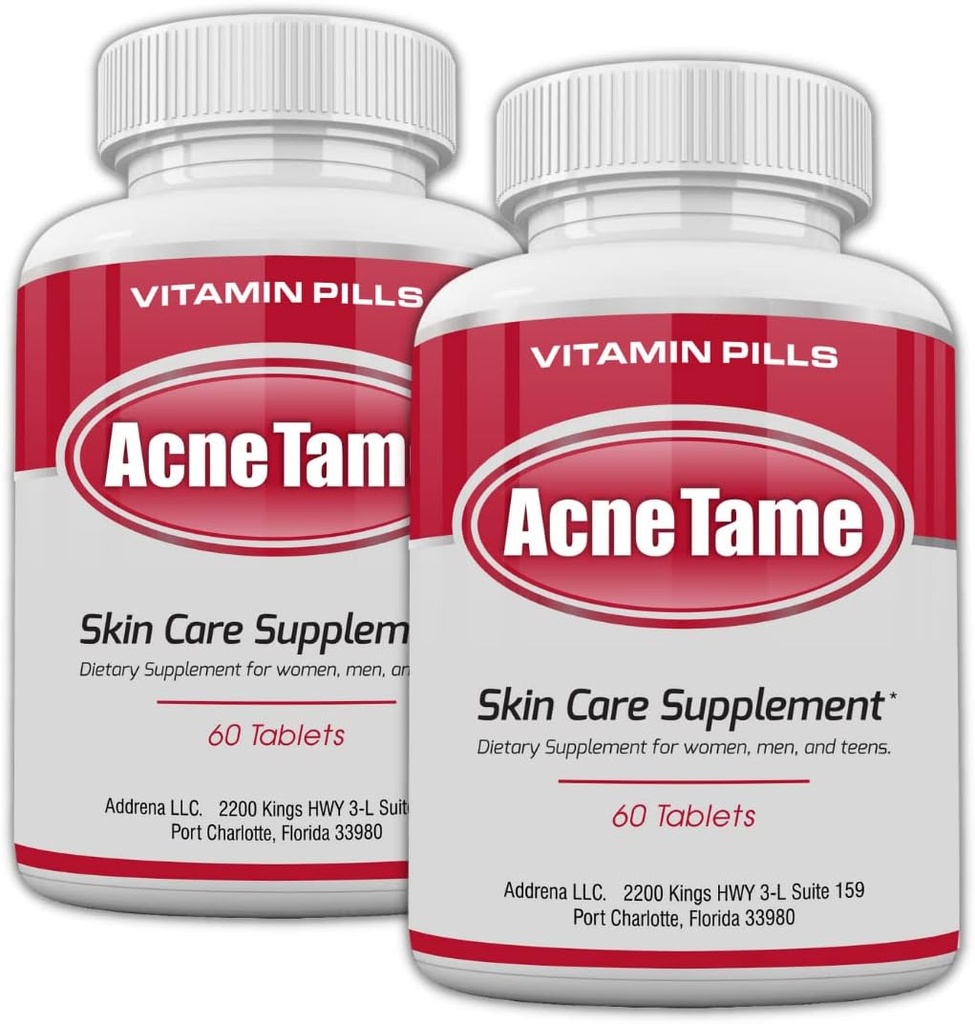 2 パック- 明確な皮は油性皮の処置、点、Blemishes のための丸薬を補います及び女性、人及びティーンのための Sebum 制御を分けます