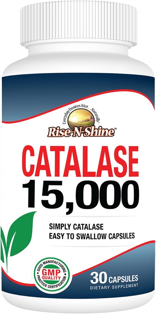 Rise-N-Shineのカタラーゼの補足15,000 -強い毛の健康サポートのための強力な酸化防止酵素-毛の補足- 30のカプセル