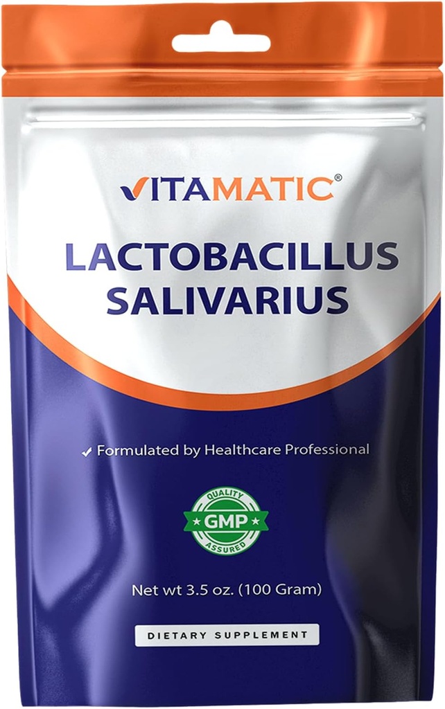 Vitamatic Lactobacillus Salivarius Probiotic パウダー - 消化器サポート - 100 グラム(3.5 OZ) - 100 サービング