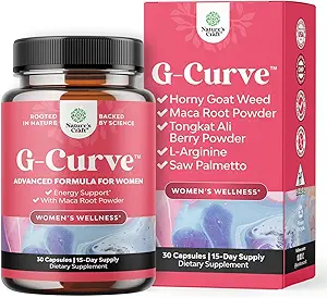 Natures Craft G Curve Horny Goat Weed for Women - Maca Root FemaleとTribulus Terrestrisによるフェミニン・ブレンドの活性化により、エネルギー・ムード・パフォーマンスが向上