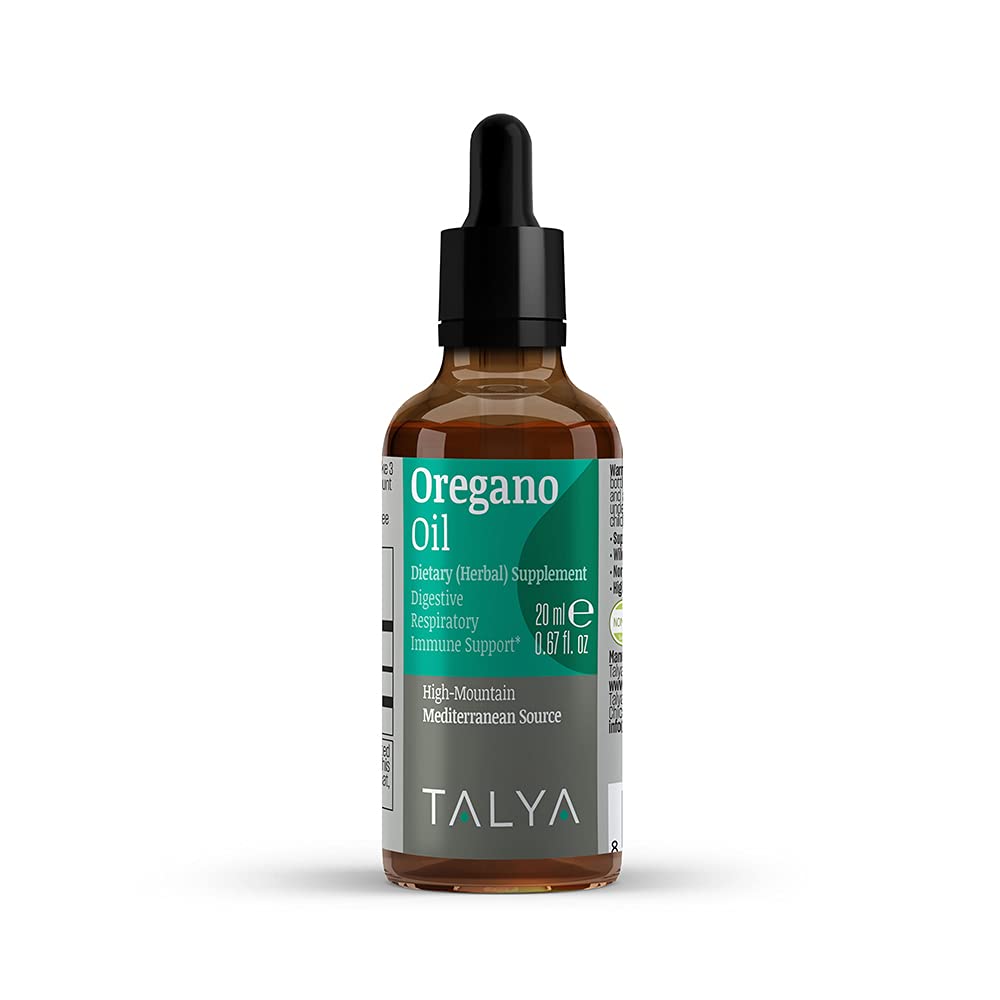 タルヤオレガノオイル 0.67 fl.oz | オレガノ液の油 | 免疫サポート, ハイカルバクロール, 消化の健康 | GMO非 | ヴィーガン | 地中海オレガノ