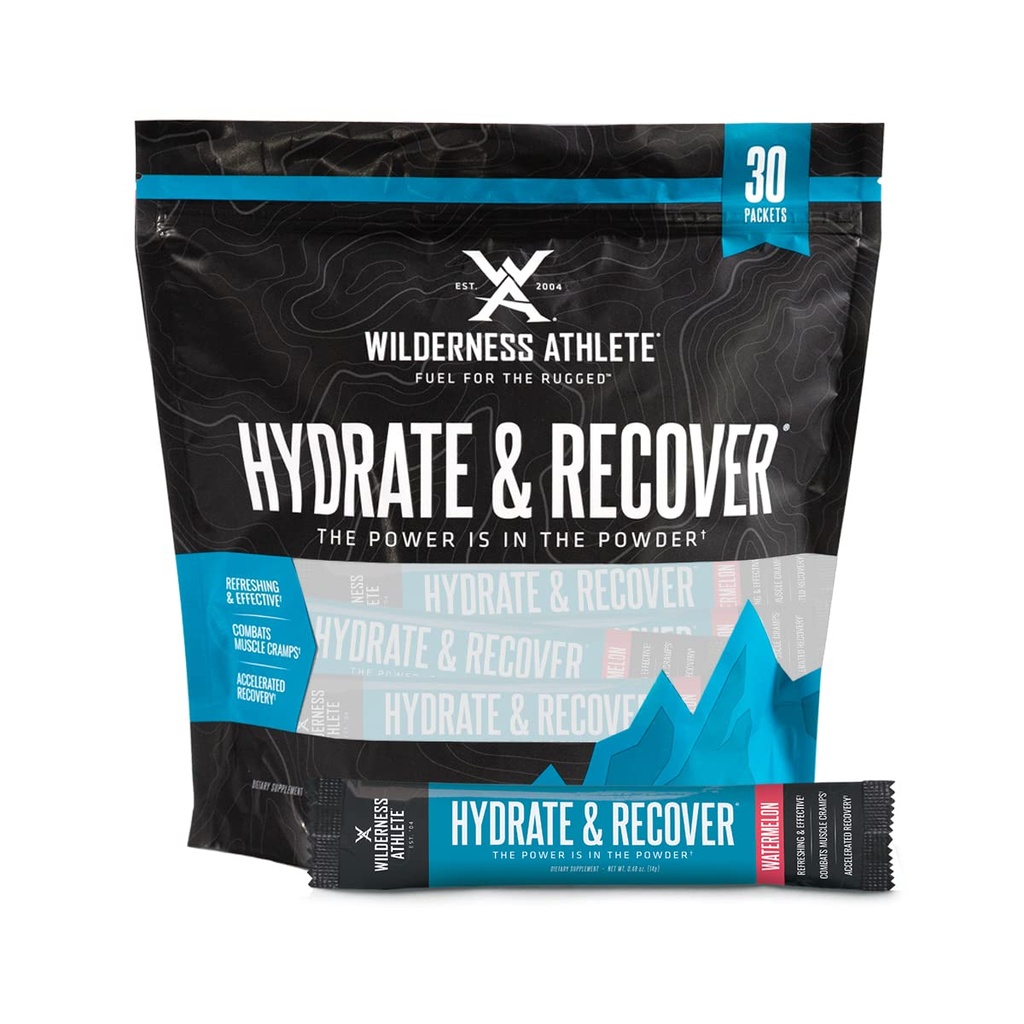 ワイルドアツレツ - Hydrate&Recover   液体水分補給パケット 電解液飲料ミックス - Bcaasでより速く回復 - 30シングルサービング ハイドレートパケット(スイカ)