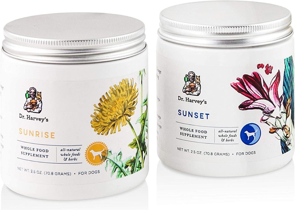 Dr. Harveyのソラリス免疫サポート犬、朝と夕方のフォーミュラ、2.5オンス(2パック)のための全食品サプリメント