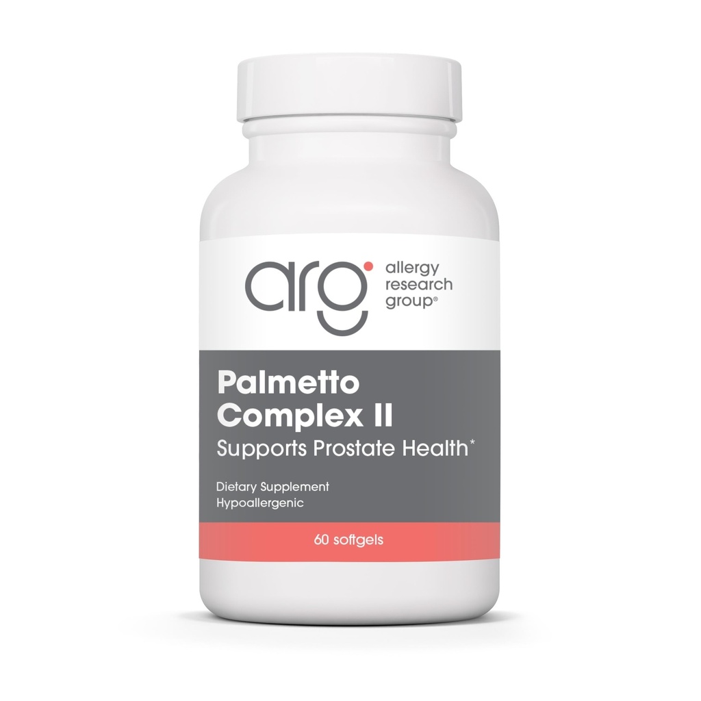 アレルギー研究グループPalmettoコンプレックスII - 前立腺サポート、Lycopene、カボチャ種子油、亜鉛で男性と女性のためのPalmettoを見ました - 60カウント