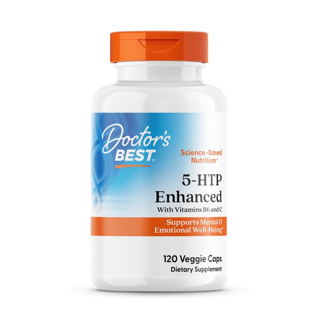 医師 ベスト 5-HTP ビタミン B6 と強化 & C, サポート精神的 & 感情的な健康, 非GMO, グルテンフリー, 大豆フリー, ビーガン 120 ベジギーキャップ