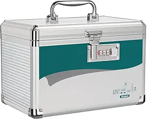 Glosenの薬は組合せロック、薬のロック ボックスが付いている箱を締めます【小さい10x6.7x6.7 インチ)、医学箱のオルガナイザー