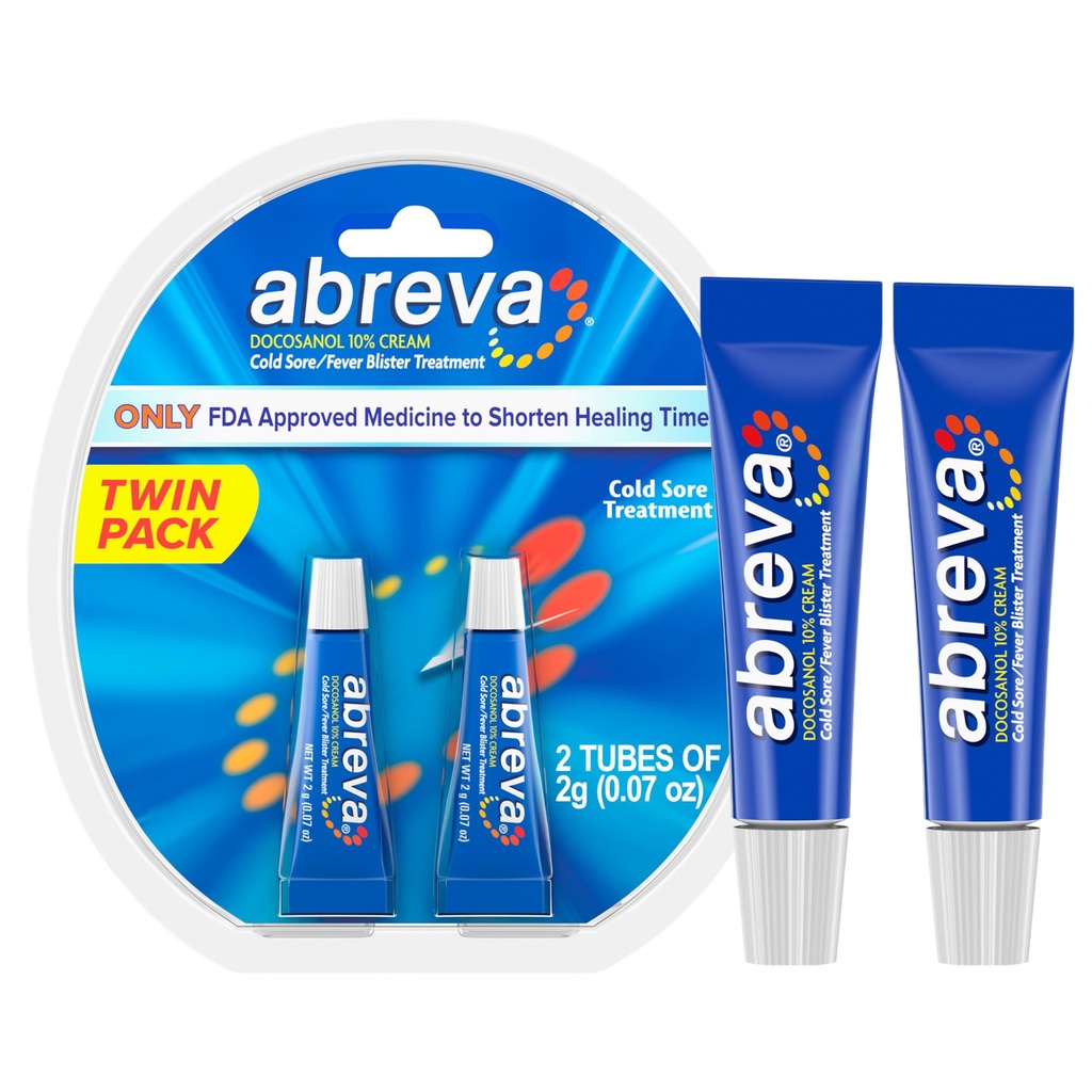 Abreva 10のパーセントのドコサノールの風邪の心配の処置は、2.5日のあなたの熱心なまめを扱います- 0.07のozの管x 2