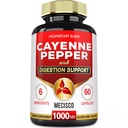 6in1カイエンペッパーカプセルジンジャールート、ビートルート、ブラックペッパーなど - 60カプセル - Cayenneサプリメントは消化システム、免疫をサポート
