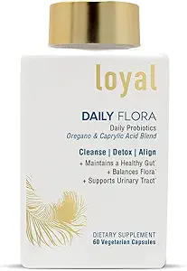 Loyal Daily Flora - Flora pH バランス 経口サプリメント - 毎日のプロバイオティクス - 健康的なガットを維持 - バランス フローラ - 尿路面電車をサポート (60 カプセル)