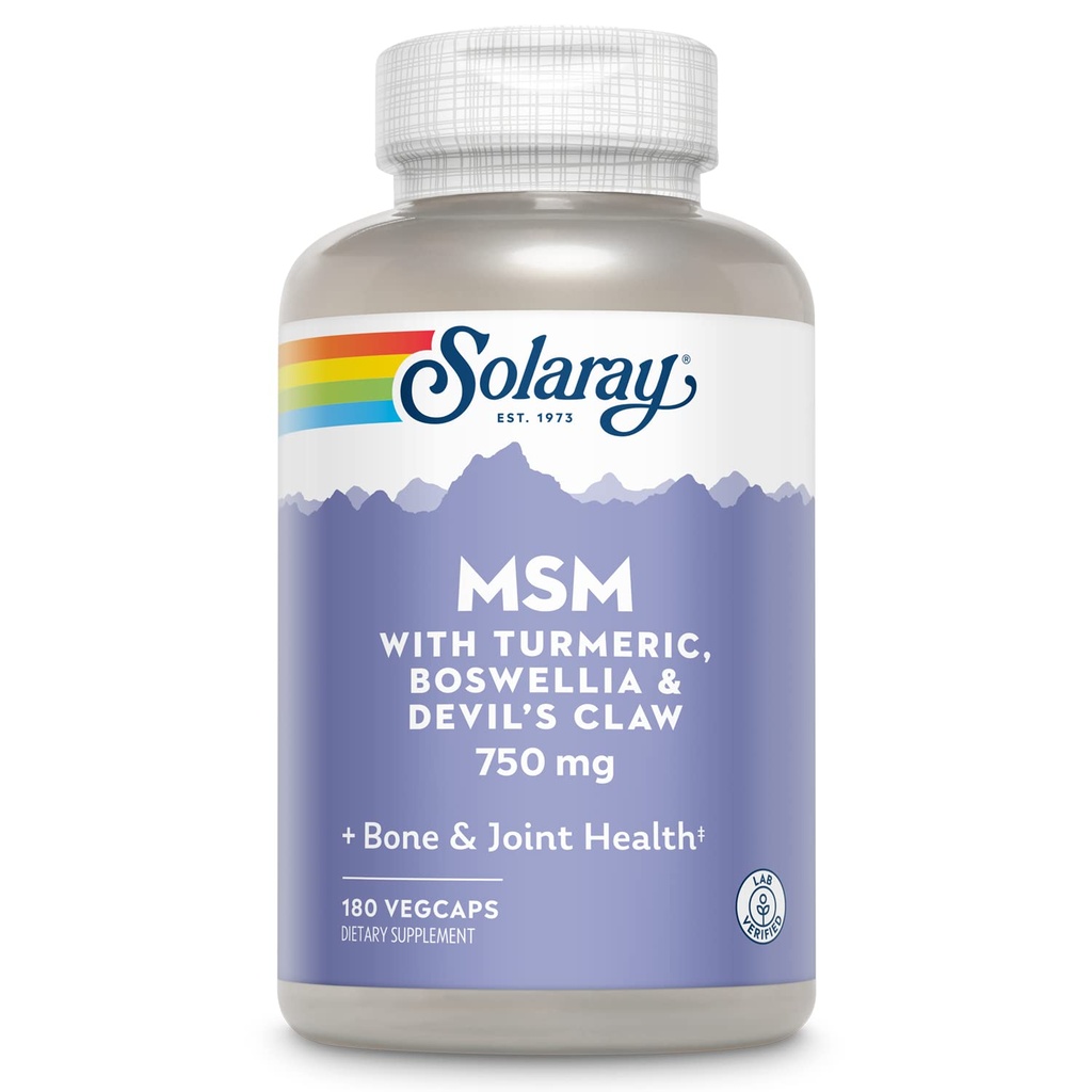 Solaray MSMカプセル、750 mg、180カウント