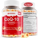 砂糖の自由なCoQ10はGmmies 250MG、Coenzyme Q10 w/Magnesium Glycinate、ナイアシンのフラッシュ ビタミンB3、E及び葉酸、HEAのための高い吸収のCoQ10、細胞エネルギー及び酸化防止を満たしました