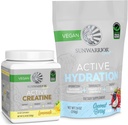 Sunwarriorのクレアチンの Monohydrateの粉Lemonadeは50のサービング及び水和の電解物のブレンドのココナッツ ベリー風味付けされた30のサービングを風味付けしました