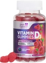 ビタミンD3グミー5000 IU(125 mcg) - トリプル強度骨と免疫サポート、ビタミンDギミーサプリメント、自然のベリーDビタミンサプリメント、ラズベリー風味、非GMO - 60グミ