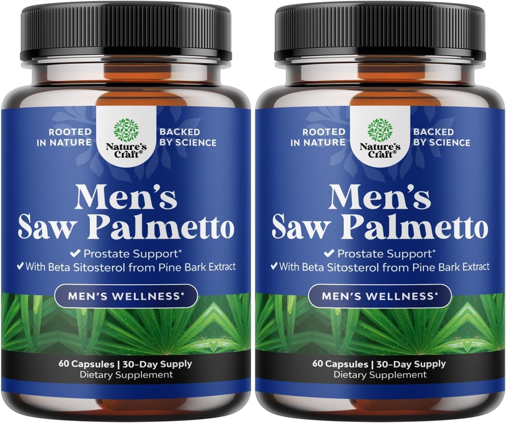 ベータSitosterolの人のためのPalmettoを見ました - 人の健康のためのPalmettoのエキスの前立腺サポート補足及び人の毛の健康のための毛の補足を修復するプラス - 2 パック