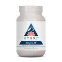 AyushハーブThyro-M - 女性&男性、甲状腺の健康、Lチロシン、アッシュワガンダ、ケルプ、自然エネルギーサポート - 120ベジタリアンカプセル(1カウント)