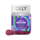 OLLYは、便秘の救済、Rhubarb、Prunes、Amla - Plum Berry Flavor - 30ctを移動し続ける