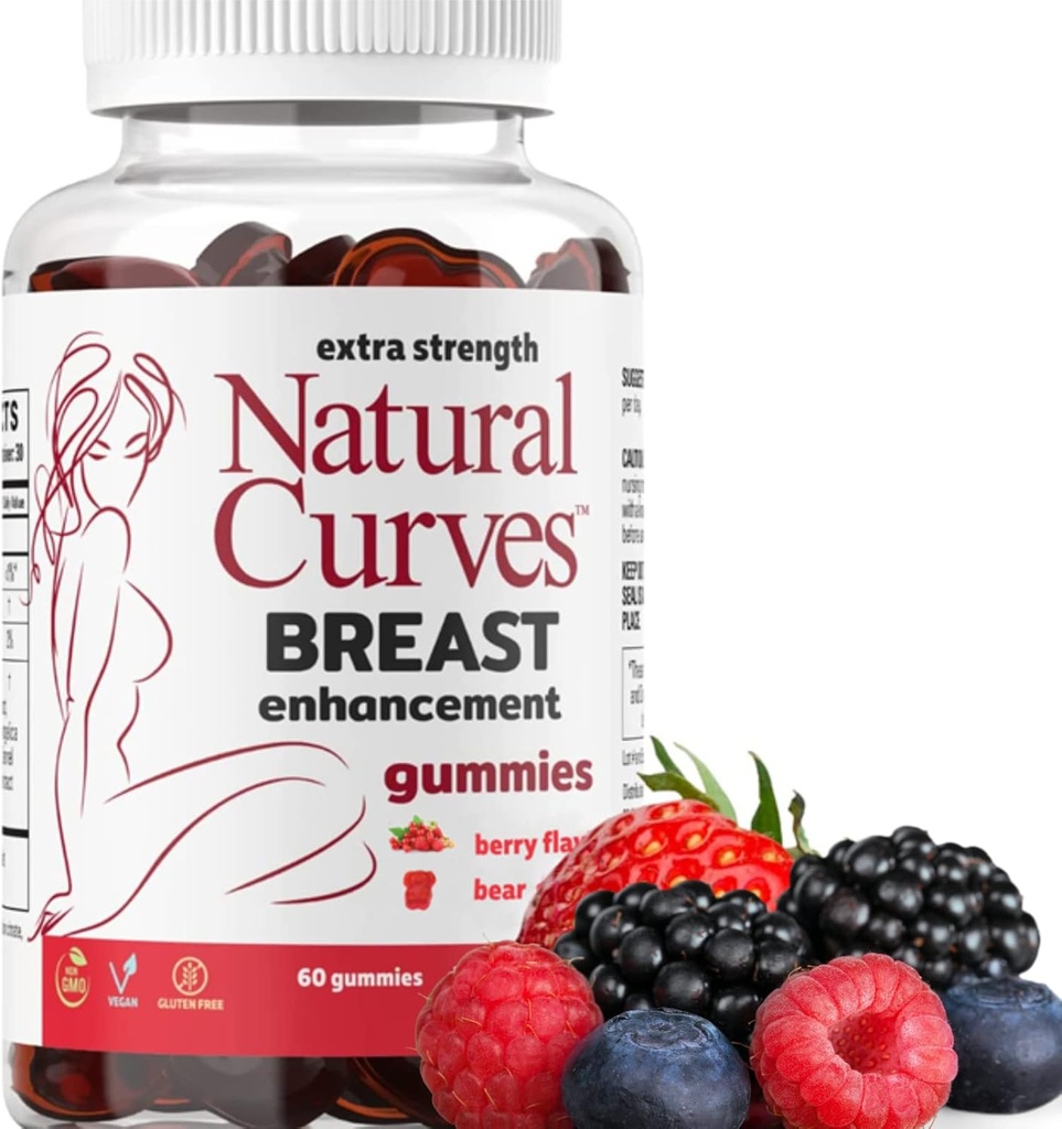 ブラースト強化グミー - バストフィリング&リフティングサポート - フルアーのための植物ベースのハーブフォーミュラ、ペラーブラースト - フェミニン健康サプリメント - アメリカ製 - 60グミー