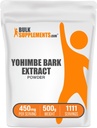 BulkSupplements.com Yohimbeエキスパウダー - Yohimbe樹皮エキス - ハーブサプリメント、グルテンフリー、給餌あたり450mg、500g(1.1ポンド)(パッケージ1)