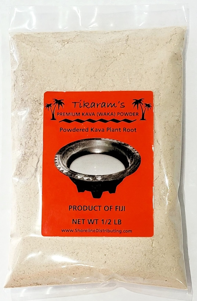 TikaramのKava - プレミアムフィジーワカ(ノーベルリアルートカバパウダー) 1/2ポンド(8oz) - フィジーマーケット卸売、8oz(1/2ポンド)