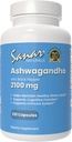 Sanar Naturals Ashwagandha 2,100 mg - ストレス&気分のサポートサプリメント - フォーカスと持続エネルギー、アッシュワガンダパウダー、ブラックペッパーとルート抽出ブレンドを促進 - 非GMO、120カプセル