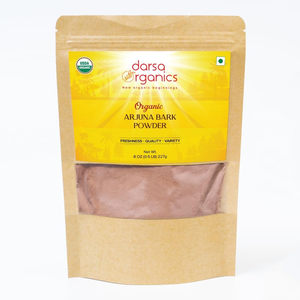 Arjuna の粉、8 oz - Cardiovascular サポート、中心の健康および血圧の維持、Arjuna の樹皮の粉、非 GMO のグルテンフリー、Kosher のための USDA 有機性Termia Arjuna