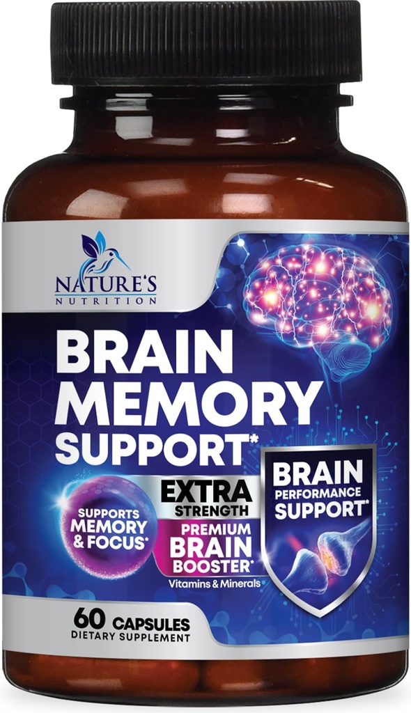 脳の記憶補足の丸薬-集中のための3X強さのNootropics、明快さ及び焦点サポート-Bacopa、Phosphatidylserine及びDMAEの脳の健康の認知ビタミン、頭脳のブースター- 60のカプセル