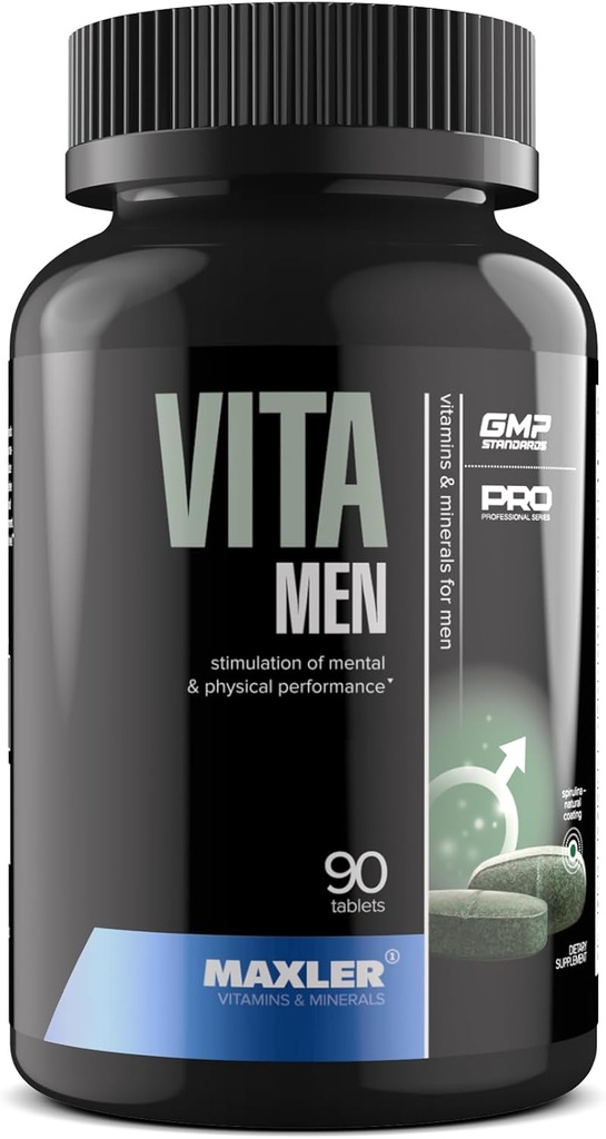 男性のためのMaxler VitaMenマルチビタミン - スポーツ&パフォーマンスのための高い効力メンズマルチビタミン - 男性のビタミン&ミネラルブレンド、アミノ酸ブレンド、酵素ブレンド - 90錠