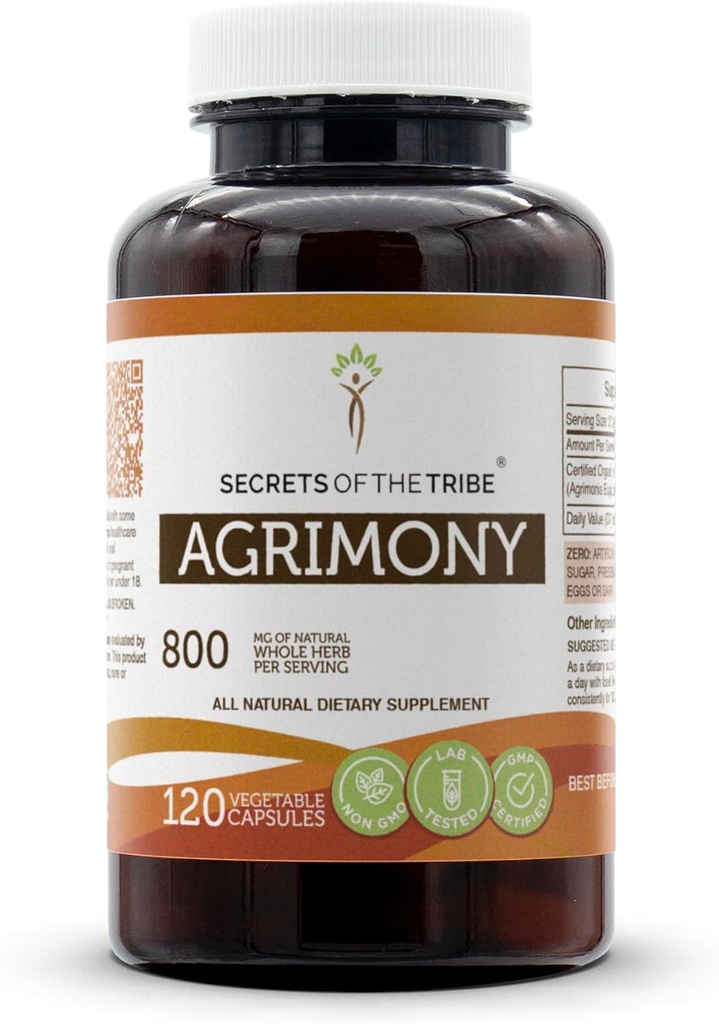 Tribe Agrimony 120カプセルの秘密, 800 mg, Agrimony (Agrimonia Eupatoria) 乾燥ハーブ (120カプセル)