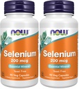 NOWサプリメント、セレン(L-Selenomethionine)200mcg、エッセンシャルミネラル*、90ベジーカプセル(パッケージ2)