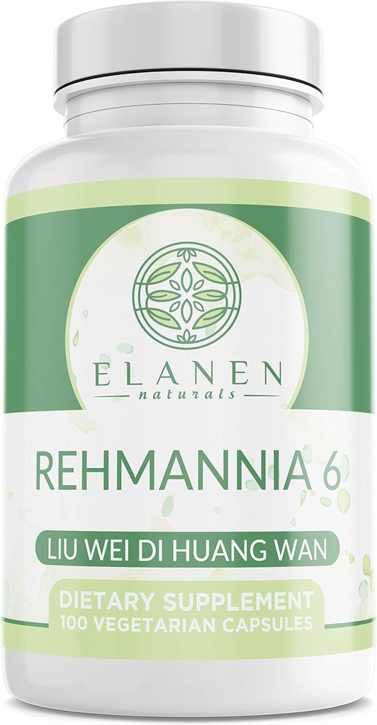 Elanen Naturals Liu Wei Di Huang Wan、Rehmannia、6つの味のRehmannia、100の野菜カプセル
